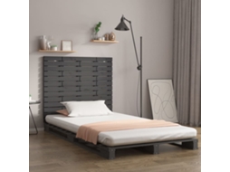 Cabecero de pared 126x3x91,5 cm Madera maciza de pino gris