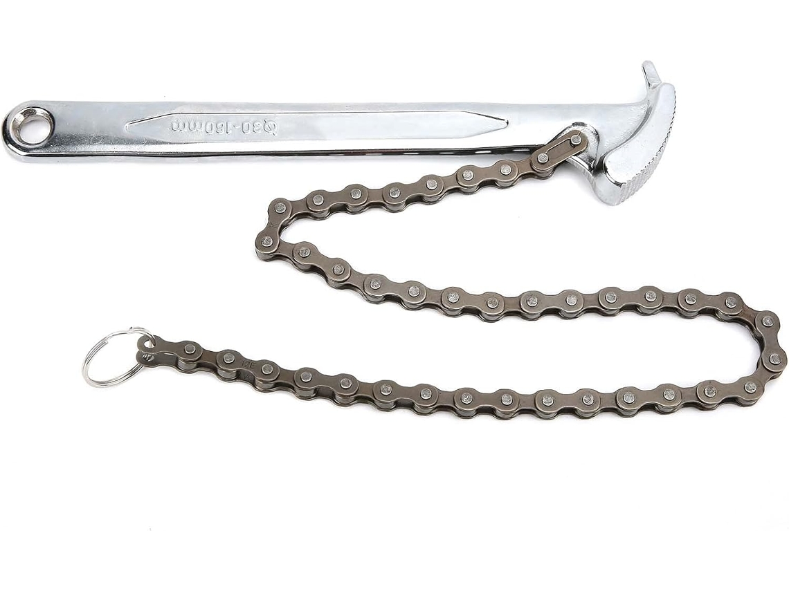 Chave de Corrente para Tubos, Ferramenta de Catraca Ajustável, 23 Cm SFUSHOS