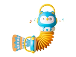 Primerox brinquedo Acordeão Coruja Infantil Iluminação Musical Iniciação Educativa Pré escolar