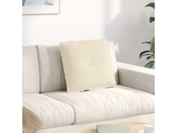 Vidaxl Travesseiro Para Costas Bege 50 X 45 Cm Tecido De Microfibra