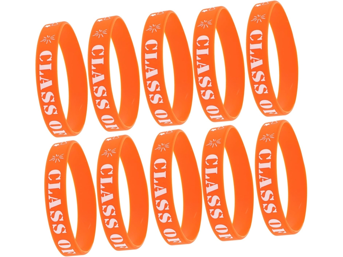 Artibetter 20-pulseiras De Silicone Confortáveis E Essenciais, Laranja, Para Formandos Da Turma De 2025, Ideais Para