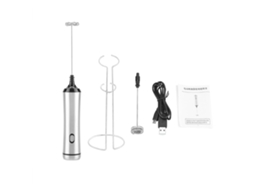 Frother De Leite Elétrico Recarregável Laxiscreed Em Aço Inoxidável Com Carregamento Usb