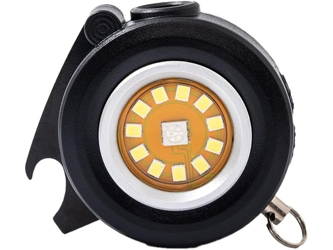 Mini Lanterna Led Recarregável Para Chaveiro, Com Base Magnética E Suporte.