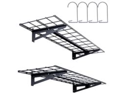 VEVOR 2 Pcs 4X2 Pés Prateleiras de Armazenamento de Garagem Montadas na Parede Rack de Prateleiras para Serviços Pesados