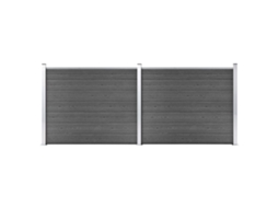 Fence Panel, Fence Panels Vidaxl Preto Wpc (n/a)