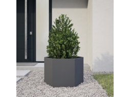Vidaxl Vaso/floreira De Jardim Hexagonal 69x60x45 Cm Aço Antracite