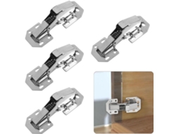 Dobradiças Ocultas Para Armários De Cozinha Com Mecanismo Fechamento Suave, Aço Inoxidável, 112, 5x 43mm, Acabamento