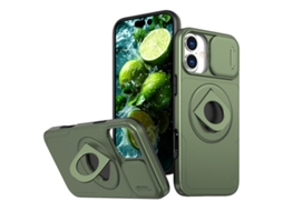 Capa Zruxe Compativel Com Iphone 16 (camshield - Magsafe - Ring Holder - Armor -verde Oliva)
