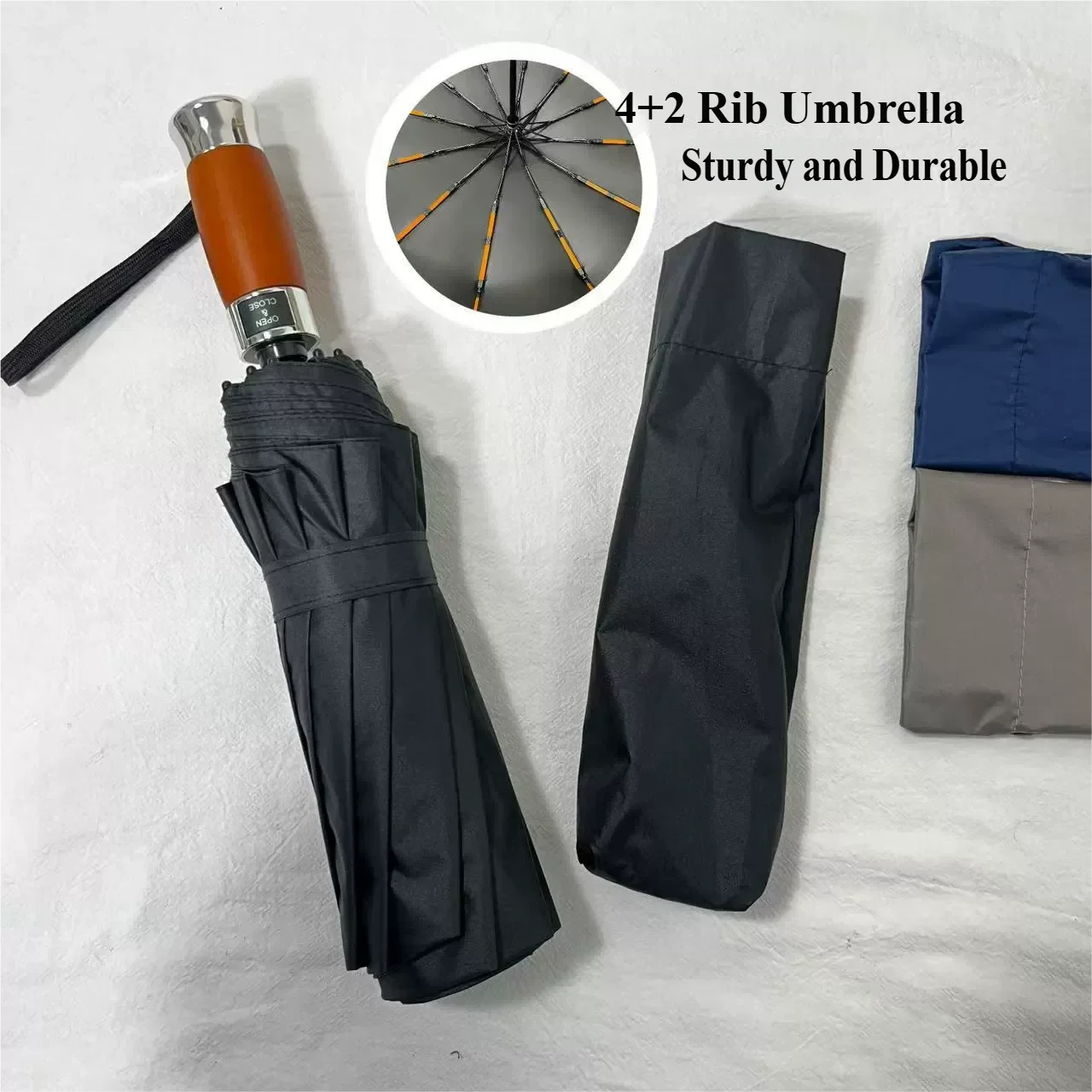 Guarda-chuva Totalmente Automático (preto 12k), Guarda-chuva Feminino 2 Em 1 Com Proteção Solar, Tamanho Grande.