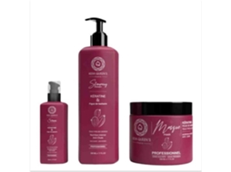 Máscara Kera Queen'S Queratina e Espinhoso 500Ml Shampoo 500Ml Soro 100Ml