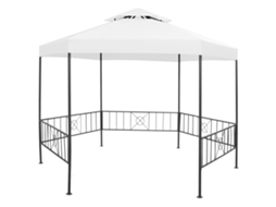 Vidaxl Gazebo De Jardim 323x275x265 Cm 180 G/m² Branco