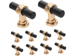 Toddmomy Conjunto De 10-puxadores Ergonômicos Liga Metálica Preta Com Acabamento Recartilhado Para Armários Cozinha E