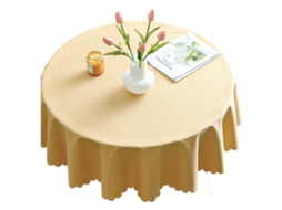 Toalhas de Microfibra Impermeáveis Toalhas de Mesa Redondas para Exterior e Interior Pano Amarelo Brilhante Renda [À Prova de Água e Óleo] 140Cm