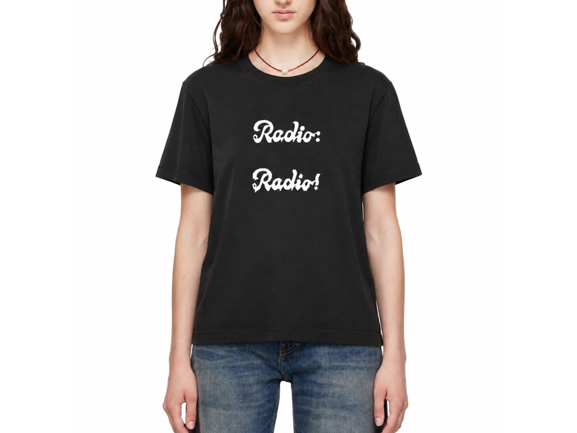 Rockinstone Radio:radio!2 Camiseta Anna Mills Estilo de Designer Exclusivo
