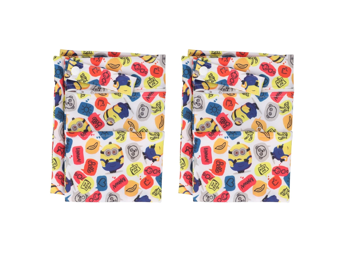 2pcs Waterproof Wet Dry Bag Double Zipper Multifunctional Diaper Organizer T23