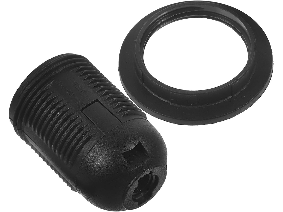 Soquete E26 em Pe Preto Resistente Ao Calor, com Base. GOKOCO