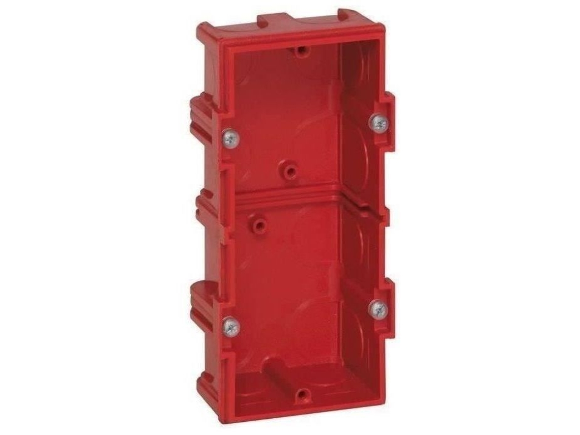 Caixa De Alvenaria Legrand Square Batibox 2 Postes 40 Mm Vermelha