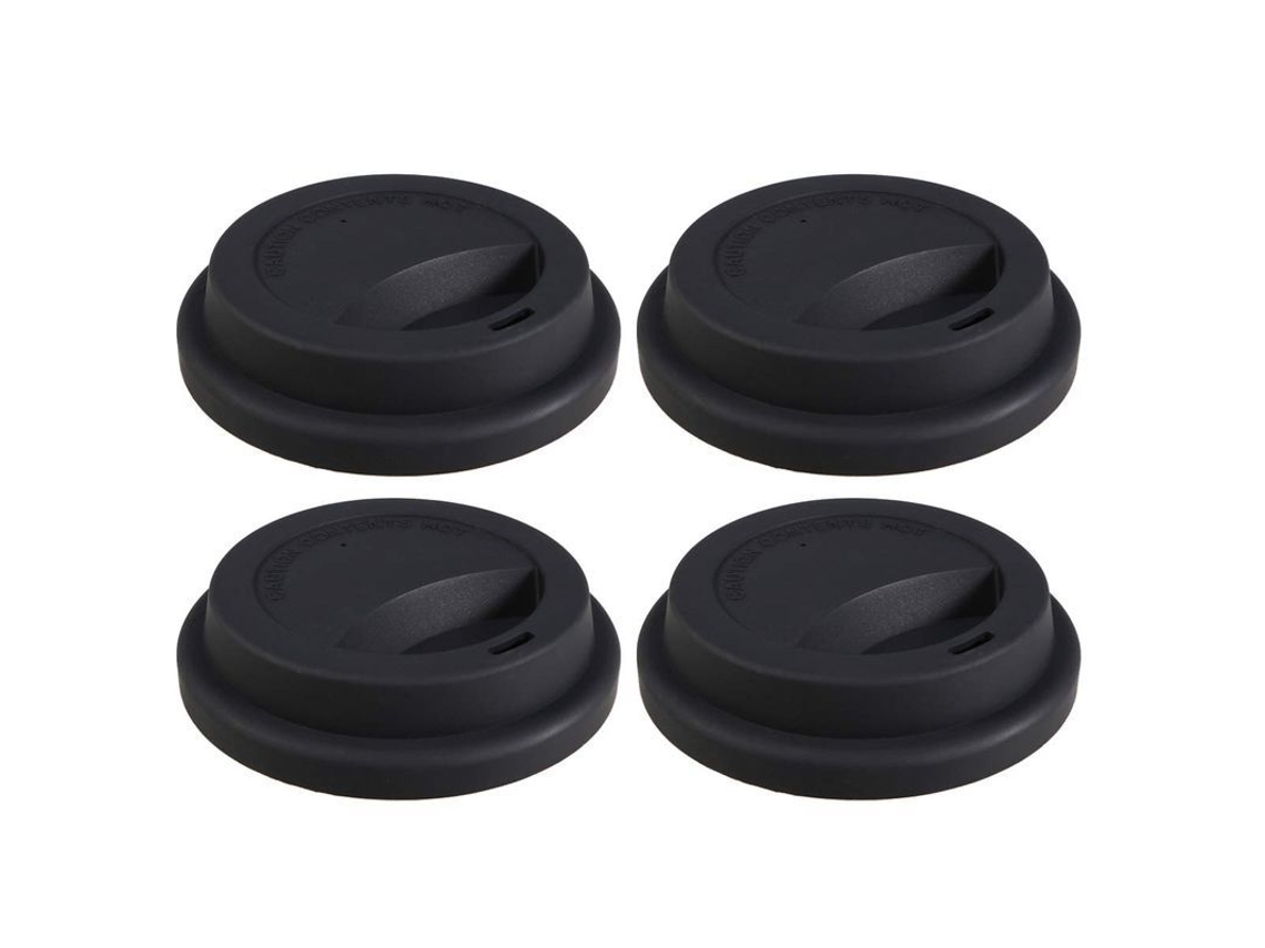 Tampa de reposição Rebe, conjunto de 4 tampas de silicone reutilizáveis para copos de café e de viagem.