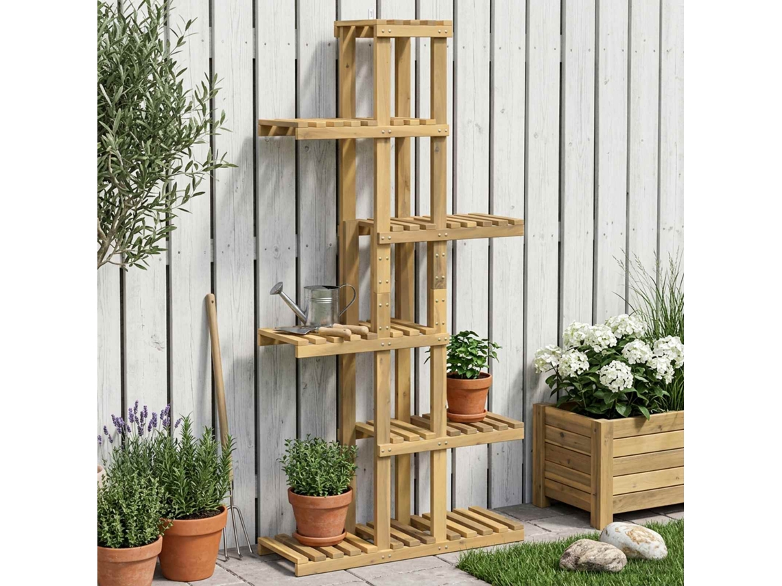 Vidaxl Suporte Para Plantas Branco 68 X 23,5 X 140 Cm