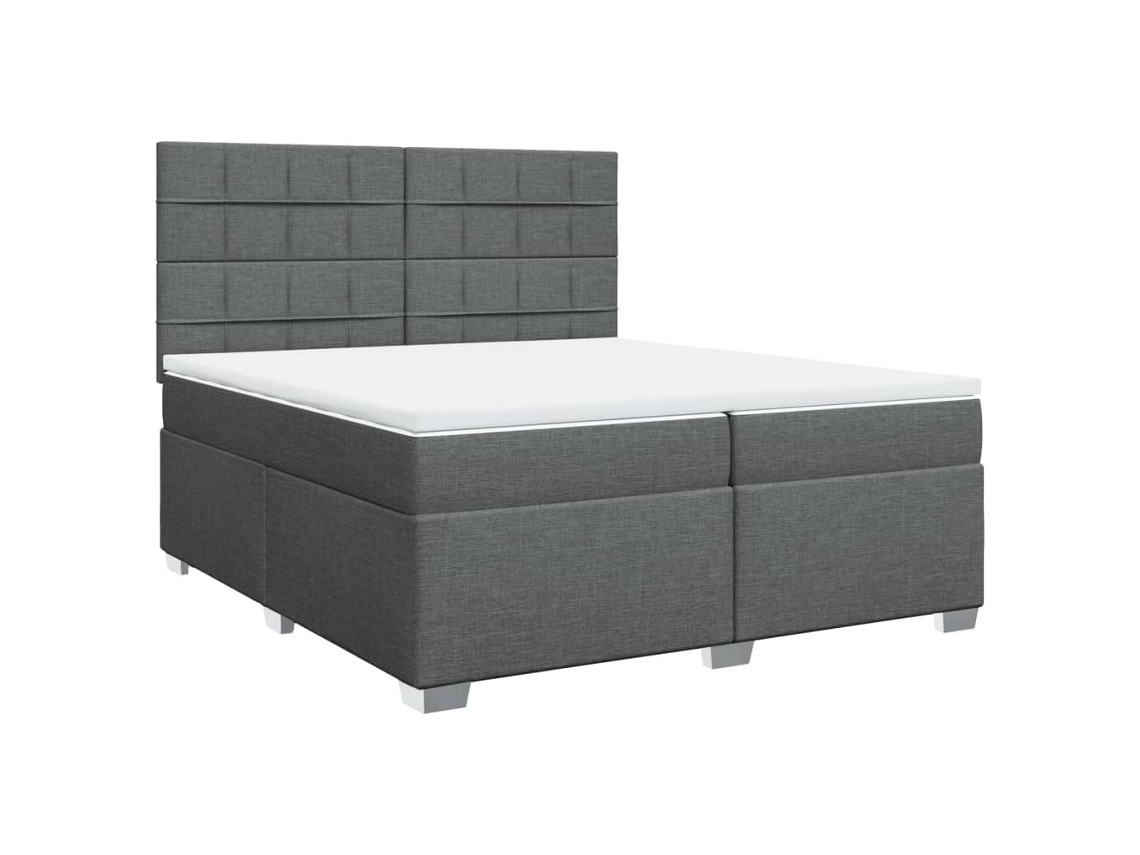 Box Spring Bed, Box Spring Beds Vidaxl Cinzeto Tecido (200 X 200 Cm)