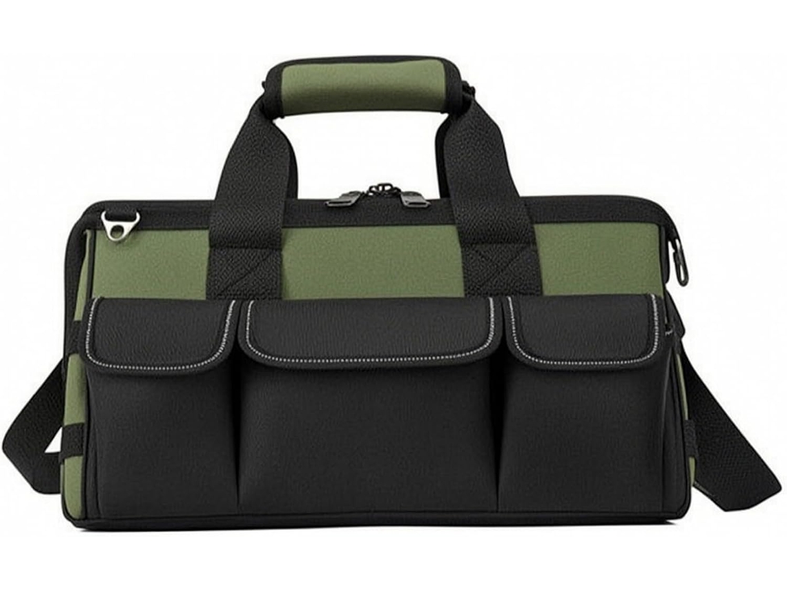 Bolsa Para Ferramentas Com Vários Compartimentos, Leve E Impermeável, Em Tecido Oxford, Com Bolsos Externos, 38cm 15 Polegadas