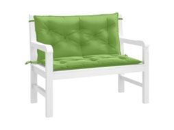 Vidaxl Almofadões Banco Jardim 2pcs 100x50x7cm Mesclado Tecido Verde