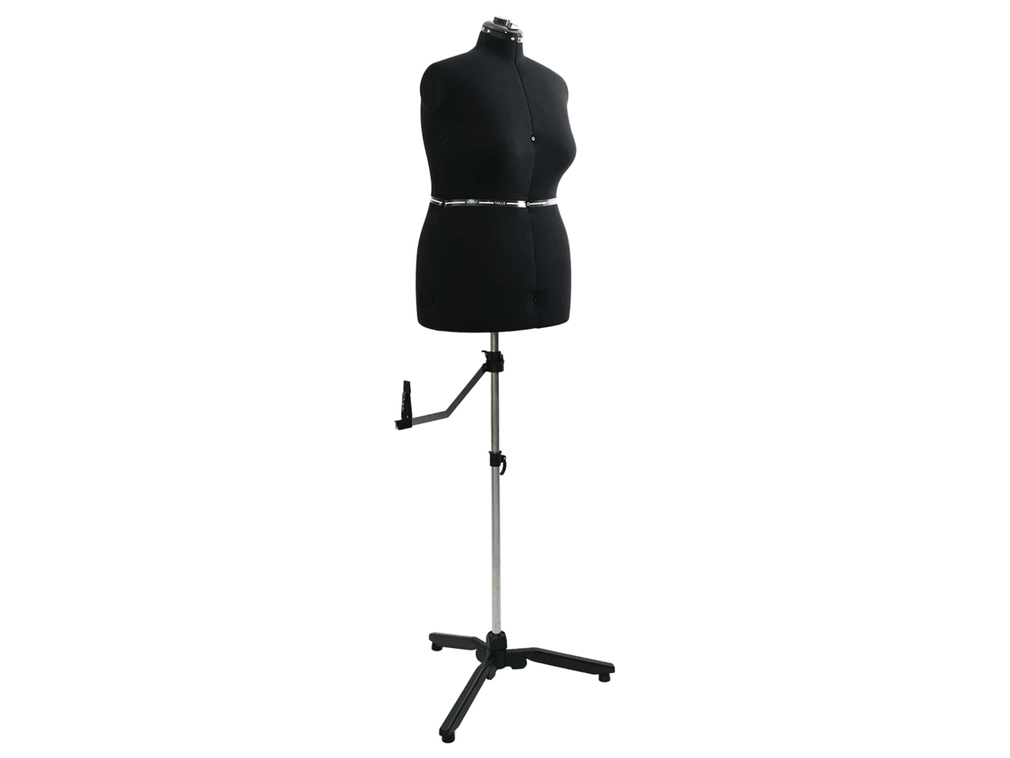 Vidaxl Forma De Vestido Ajustável Feminina Preto L Veludo