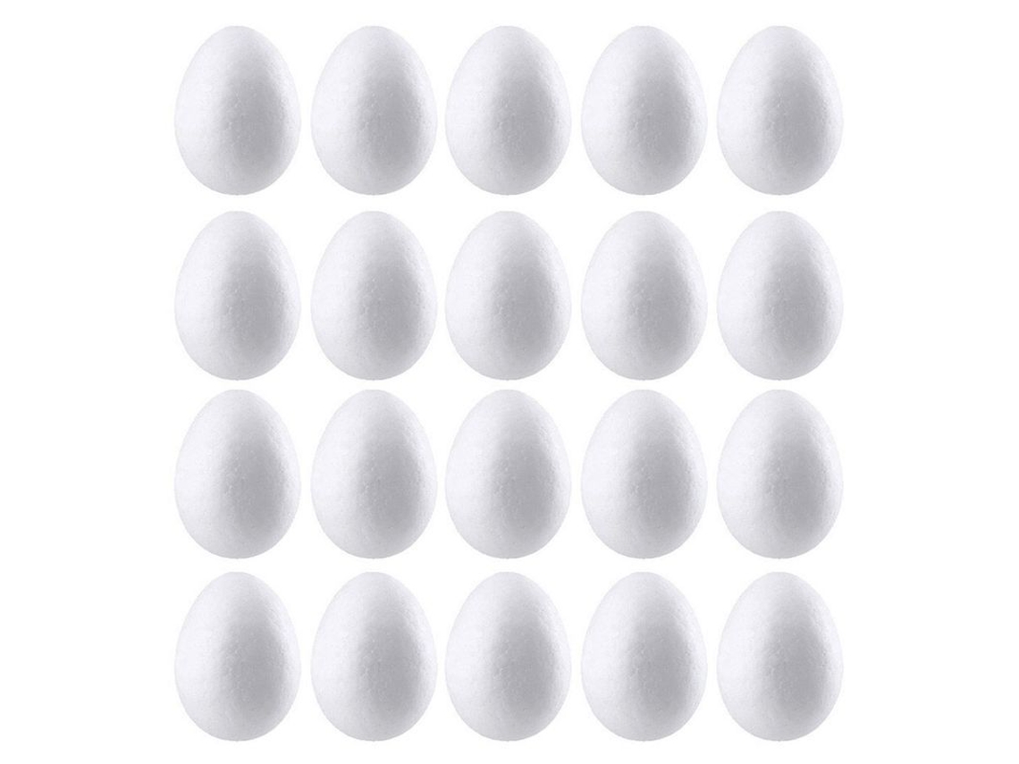 20pcs Ovo De Espuma Poliestireno Diy Simulação Páscoa Fácil Uso Festival Infantil 4 Cm