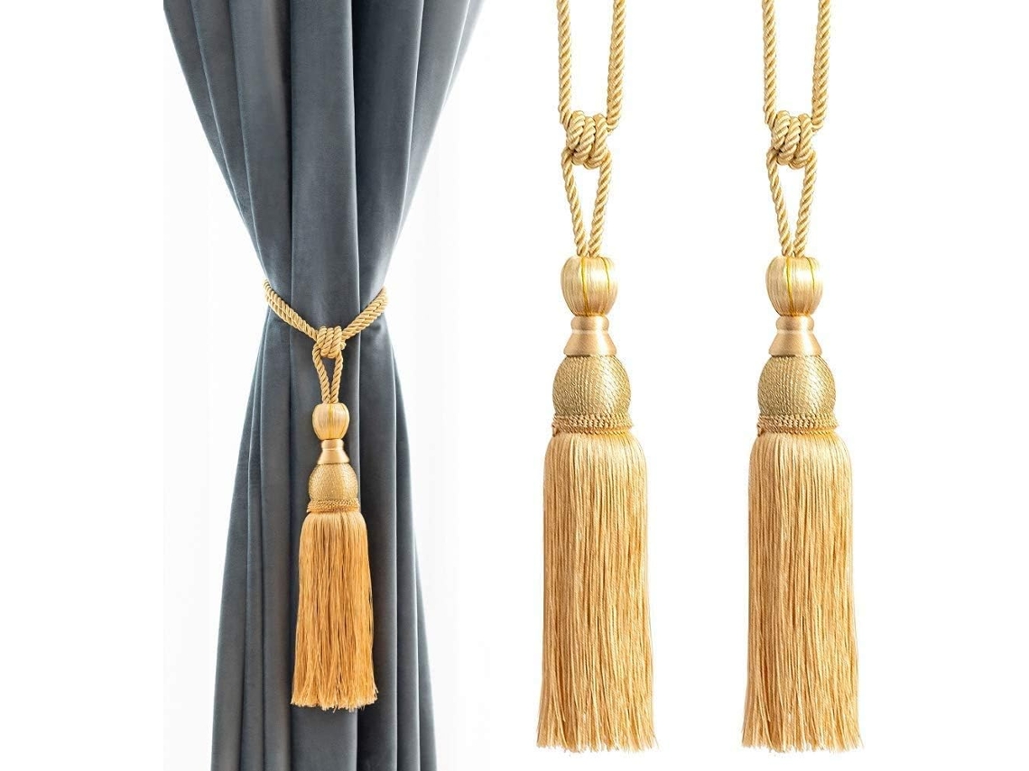 Conjunto De 2 Peças Com Cortina De Corda, Borla E Bola