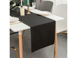 Caminho De Mesa Moderno Vintage, 30x140 Cm, Negro, Lavável À Máquina E Reutilizável, Para Sala De Jantar E Cozinha