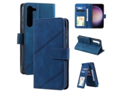 Capa Carteira De Couro Com Toque Suave E Vários Compartimentos Para Cartões Para Samsung Galaxy S23+ 5g