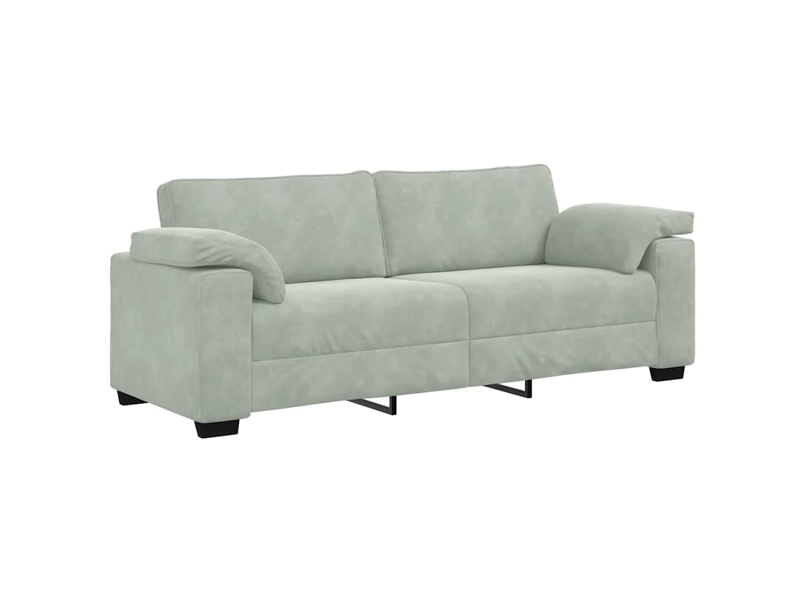 3-seater Sofa, 3-seater Sofas Vidaxl Cinzeto Veludo (n/a)