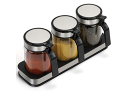 2026 jarras de Especiarias com Colheres, Conjunto de Recipientes de 300 Ml, Vidro Preto, para Cozinha, Café, Bar, Lar