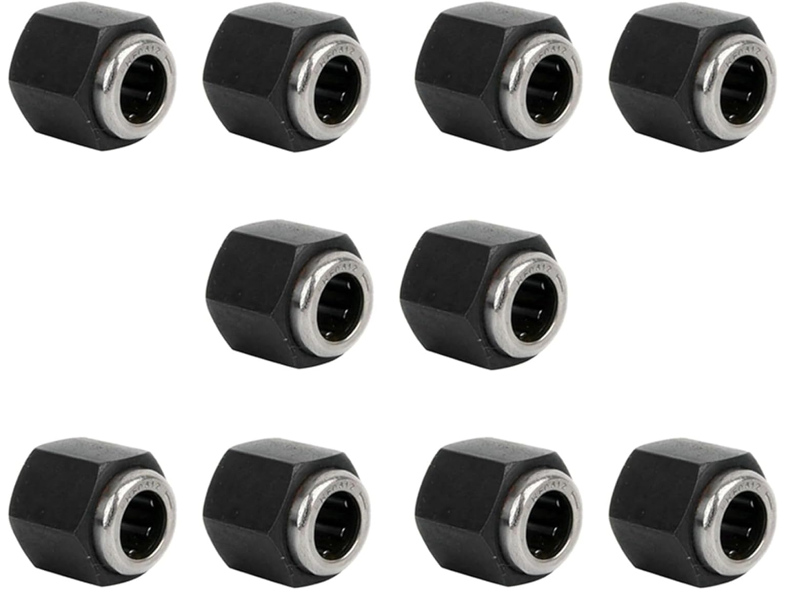 Conjunto de 10 Rolamentos R025 de 12 Mm com Porca Sextavada para Carros em Escala 1/8 e 1/10 SFUSHOS