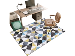 Tapete Cadeira Protetor Escritório 70 X 100 Cm Piso Laminado Azulejo Tecido Azul Poltrona/tapete Escritório...