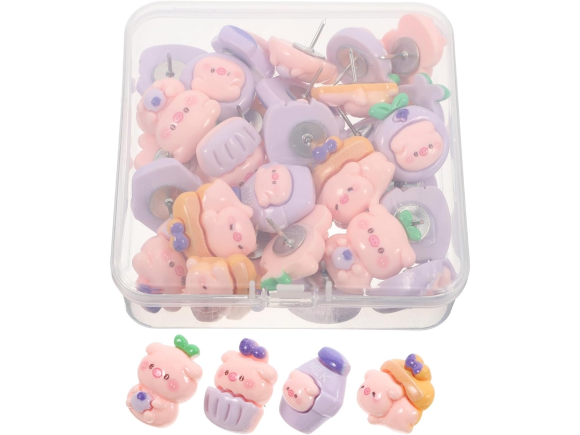 Tachinhas decorativas práticas e versáteis, de plástico e ferro, em diversos estilos, com 30 desenhos animados.