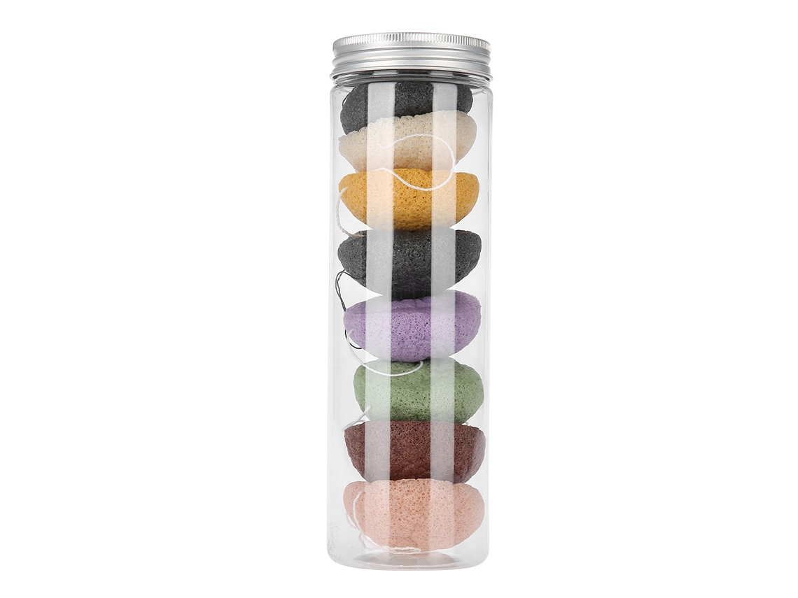 Unidades De Esponjas De Konjac Redondas Naturales Para Limpieza Facial Y Corporal (secas)