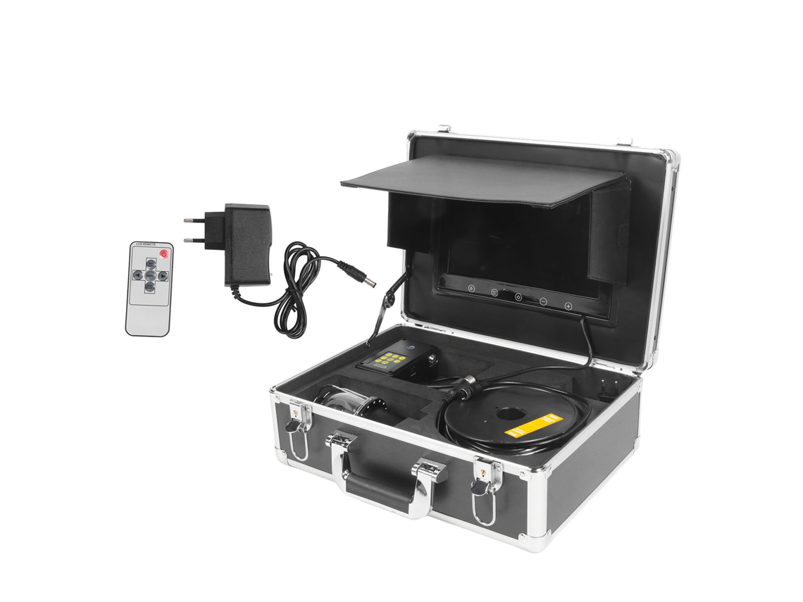 Câmera de Pesca Subaquática Lcd 10 Polegadas Ip68 com Rotação 360 Graus e Detector de Peixes Portátil