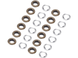 Conjunto De 300 Ilhós Multifuncionais 8 Mm Com Arruelas, Em Aço