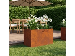 Vidaxl Vaso De Jardim Ferro Enferrujado 60 X 40 X 40 Cm Aço Corten