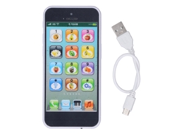 Ats máquina de Aprendizaje Teléfono Recargable Simulación Usb Juguete Educativo Tarde Edad Temprana Negro