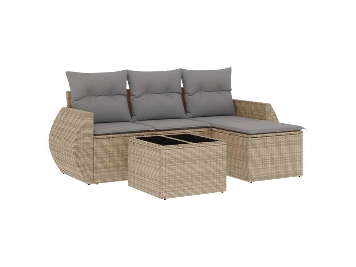 Garden Sofa Set, Garden Sofa Sets Vidaxl Bege Rattan / Vime (n/a)