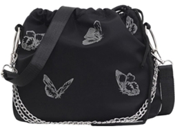 Bolsa De Ombro Feminina Em Nylon Refletivo, Grande Capacidade, Prática Para Compras E Uso Geral.