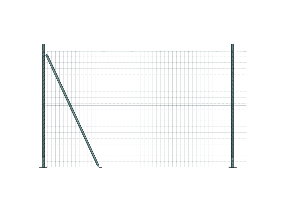 Conjunto 1 Cerca Externa Vidaxl Verde Aço (25 X 1,2 M)
