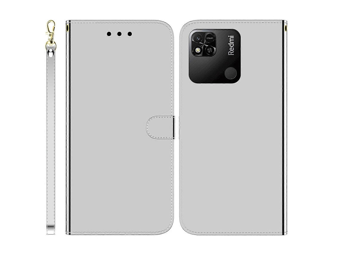 Capa De Celular Em Couro Com Acabamento Espelhado Para Xiaomi Redmi 10a