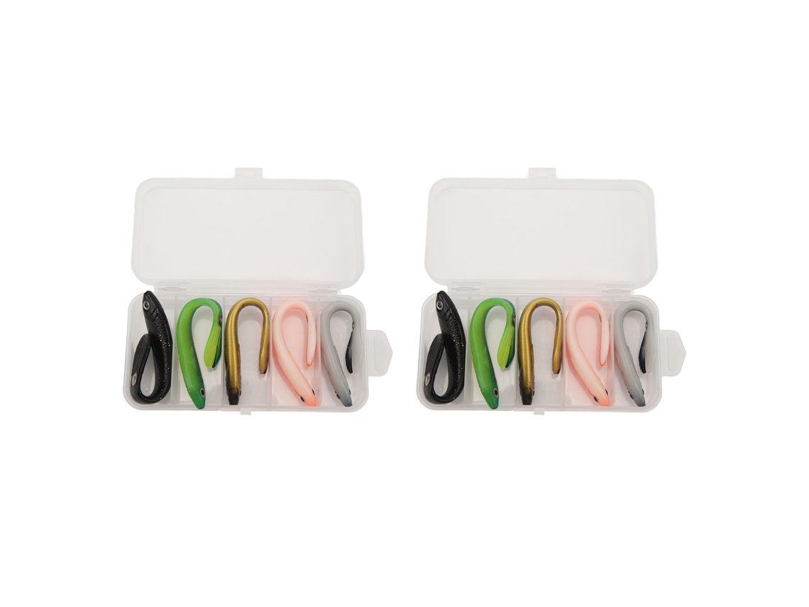 Isca Artificial para Pesca de Bass com Cauda Giratória 10pcs
