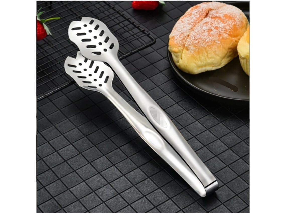 Pinça Para Grelhar Em Aço Inoxidável, Pinça Para Pão Em Formato De Folha Churrasco Bife, Utensílios De Cozinha Com