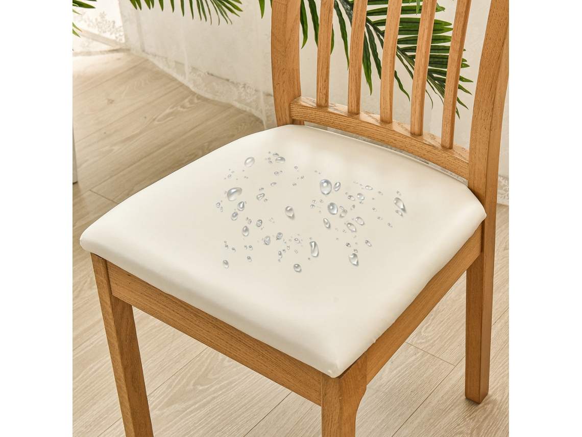 1 Pacote Protetor Removível para Cadeira de Sala de Jantar para Casa Restaurante-Bege Claro-Adequado para 36-48 Cm LUUCOZK