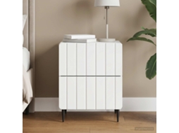 Vidaxl Armário De Cabeceira Com Gaveta Branco 43 X 34,5 X 49,5 Cm