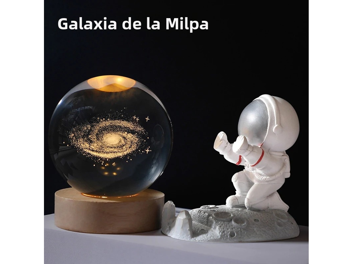 (galaxy Tipo B) Luminária Noturna Led Usb Galaxy Crystal Com Efeito Planetário 3d E Luz Lunar